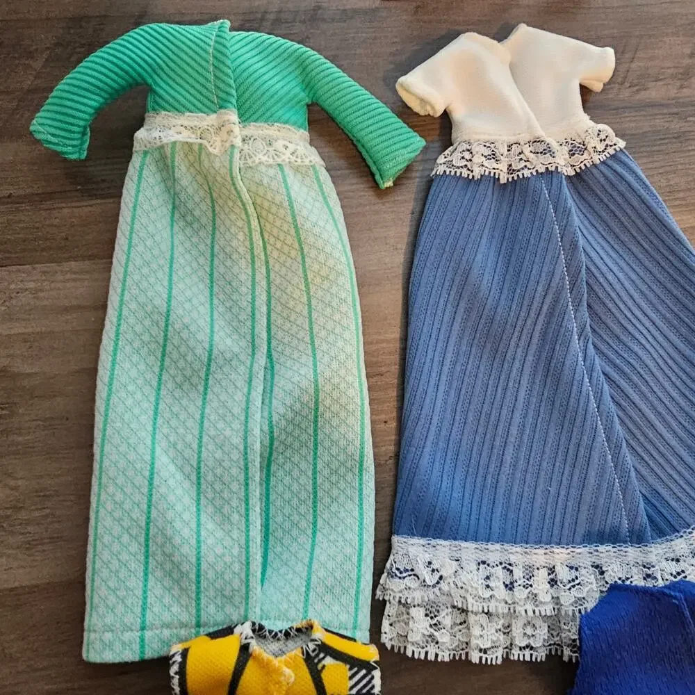Vintage Barbie Handmade Dress Outfit Bundle 70s Retro Doll Clothes Mod Preppy